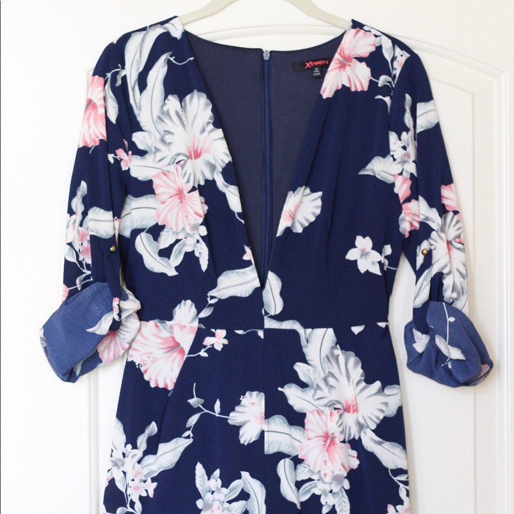 Floor length floral maxi dress/romper